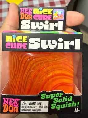 🧡❤️ RARE Nice Cube Swirl Super Solid Squish – Orange